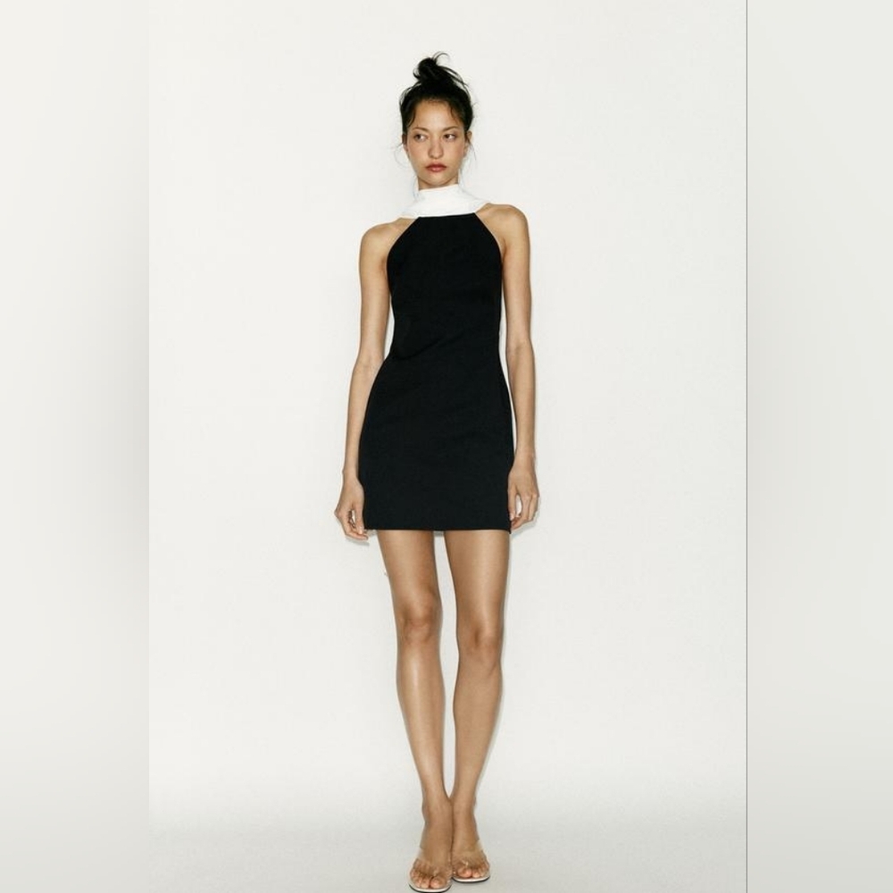Zara Black and White Mini Dress
